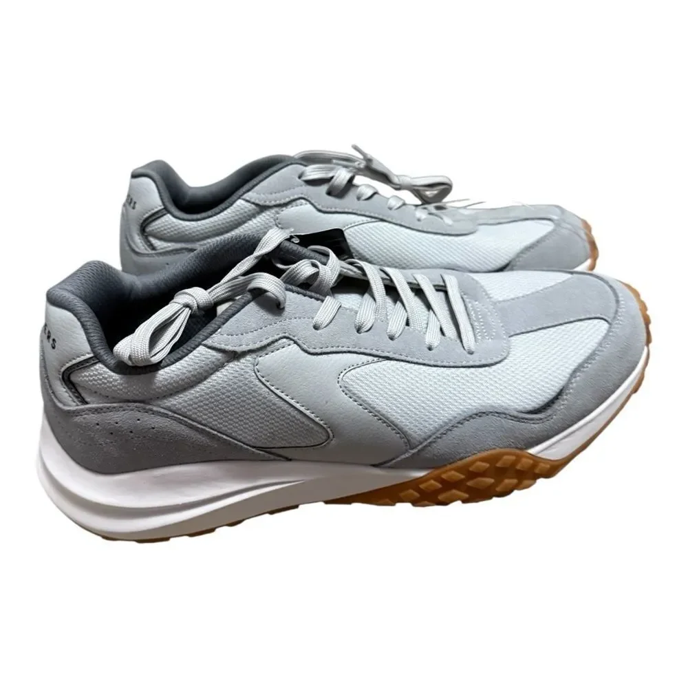 NEW SKECHERS Men's Fury Retro Jogger Sneaker Grey size 11.5